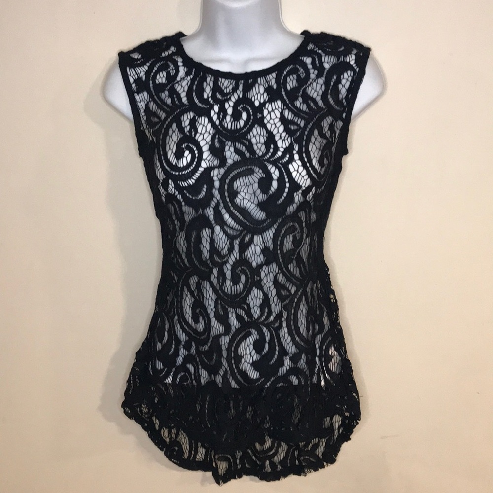 Studio Y Lace High/Low Tank Top Size XS